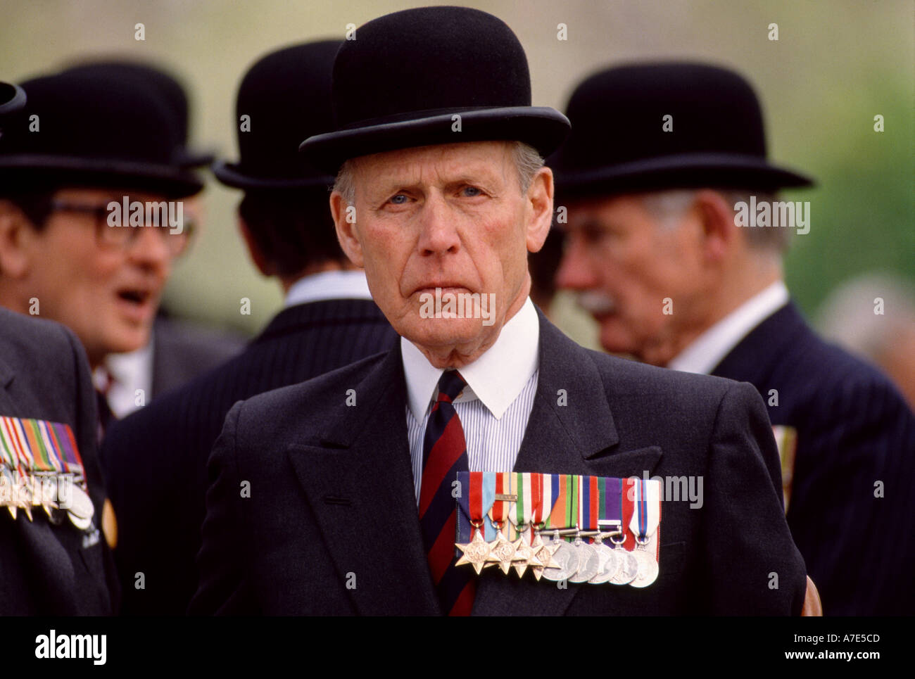 Un funzionario in pensione presso la combinata annuale parata di cavalleria attraverso Hyde Park Londra Inghilterra Foto Stock