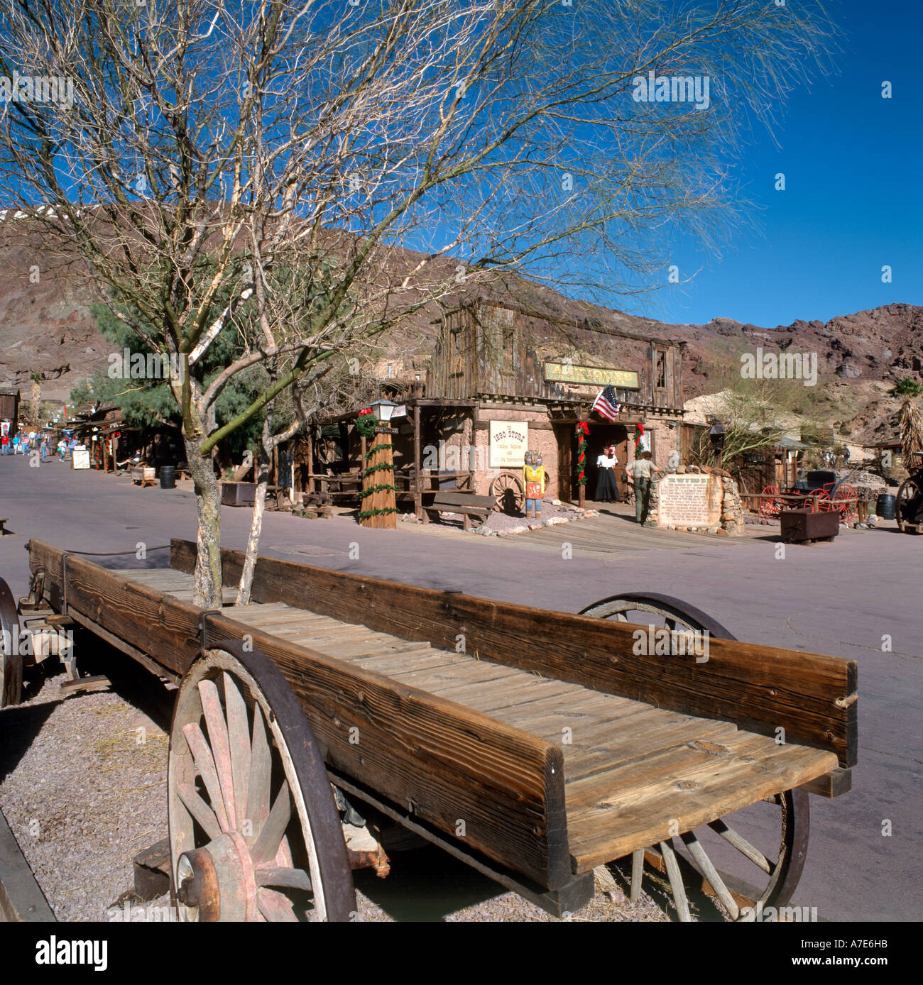 Calico Ghost Town, un ex argento città mineraria, Yermo, CALIFORNIA, STATI UNITI D'AMERICA Foto Stock