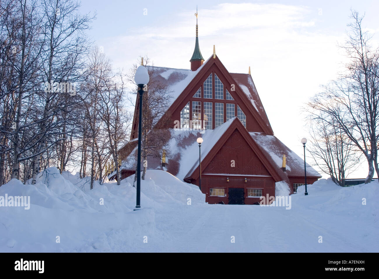 Chiesa di Kiruna Foto Stock