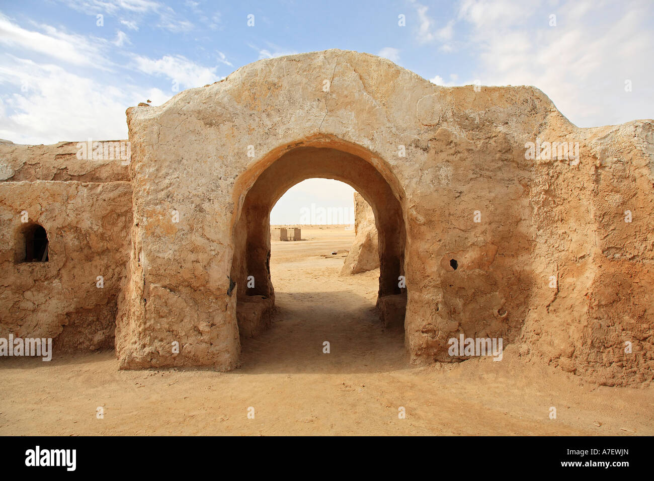 Città del deserto del Sahara, Tozeur, Tunisia Foto Stock