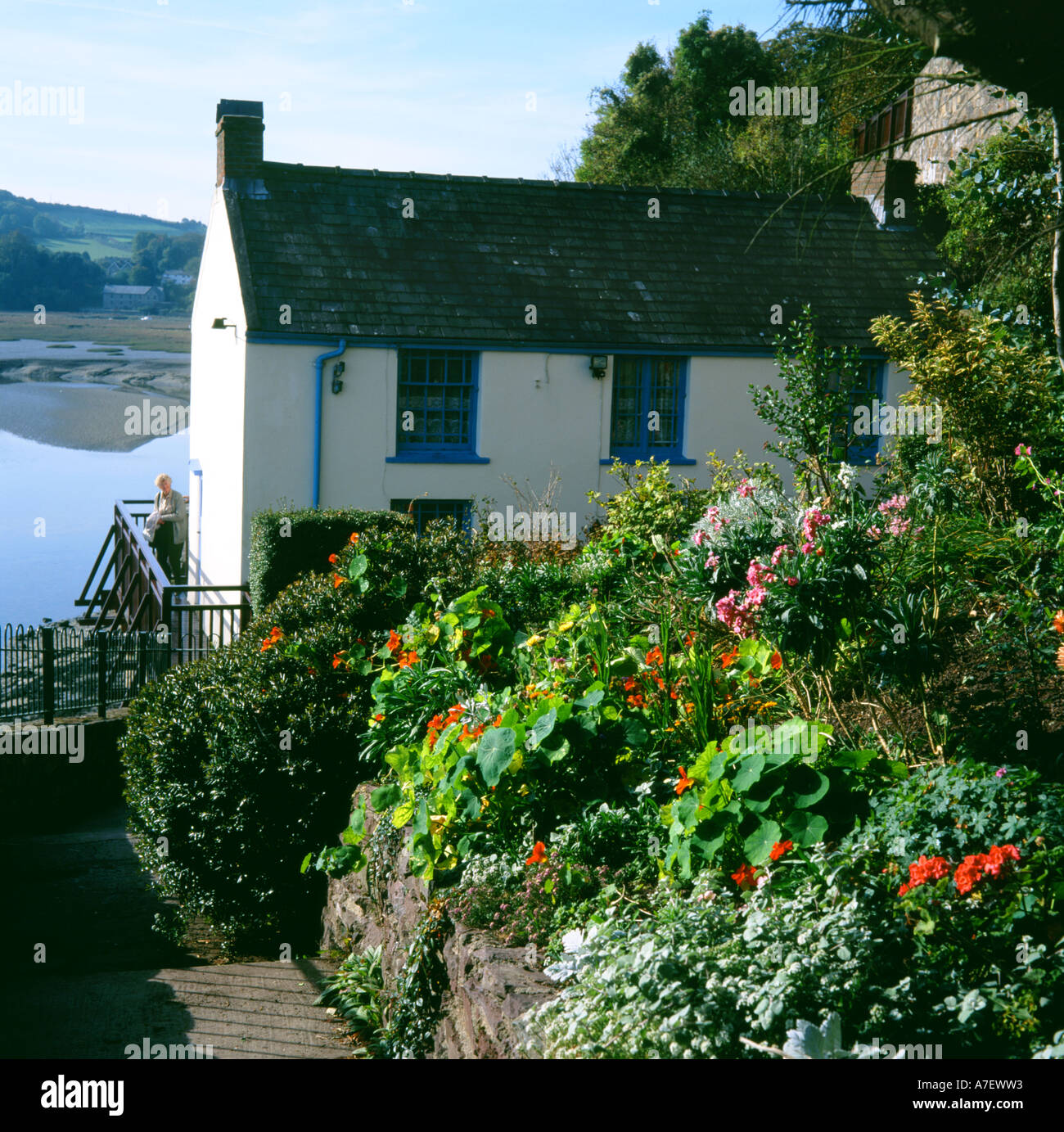 Dylan Thomas boat house laugharne carmarthenshire Galles occidentale Foto Stock