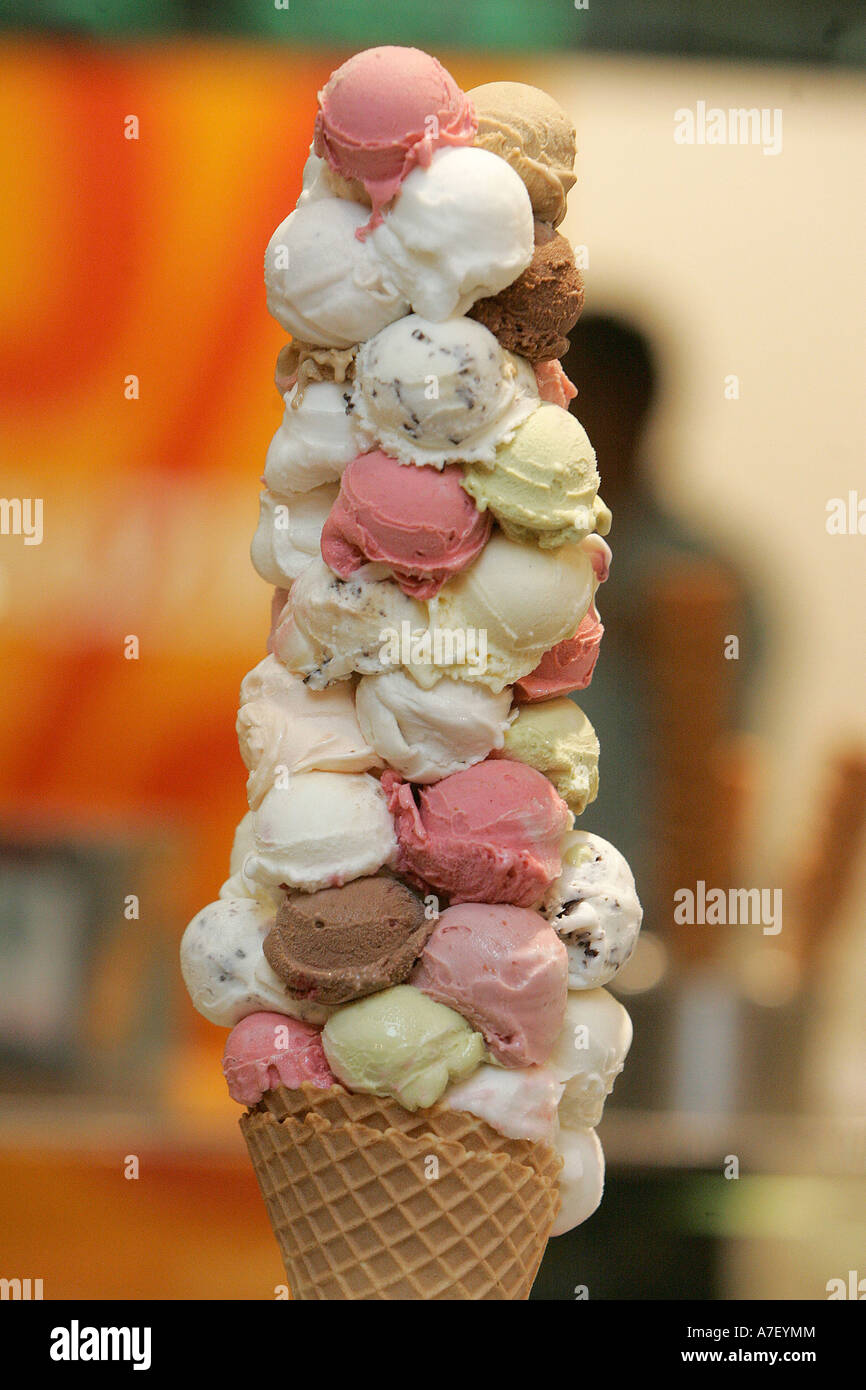 Palline di gelato Foto Stock