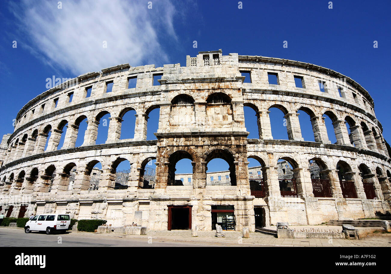 Anfiteatro romano di Pola, Croazia Foto Stock