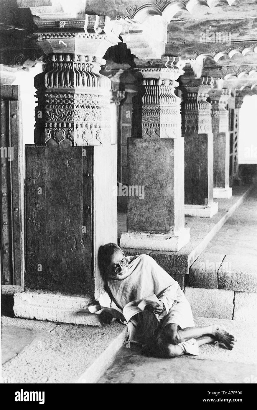 Le immagini in bianco e nero degli anni '1900 della vita indiana in India Foto Stock