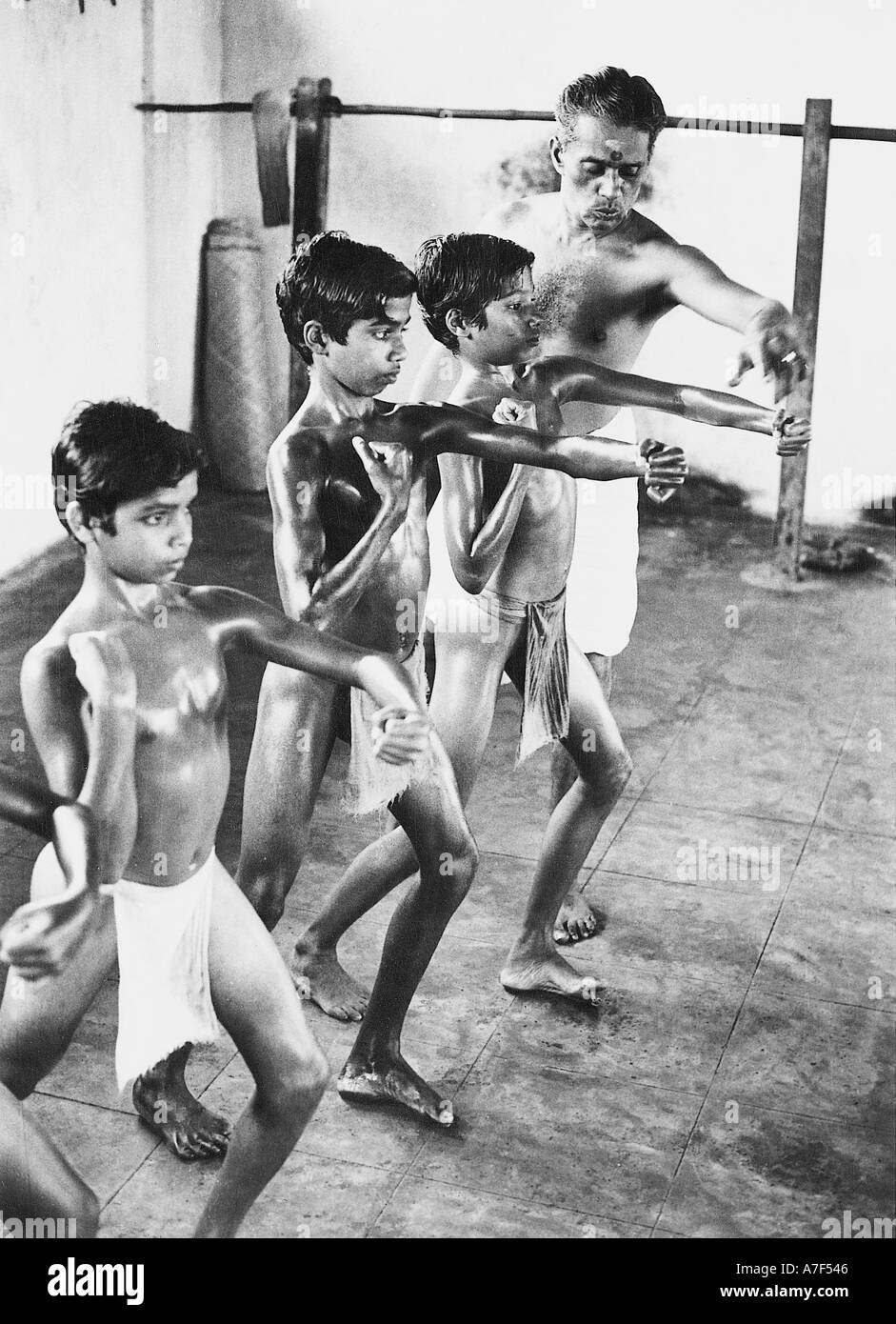 Le immagini in bianco e nero degli anni '1900 della vita indiana in India Foto Stock