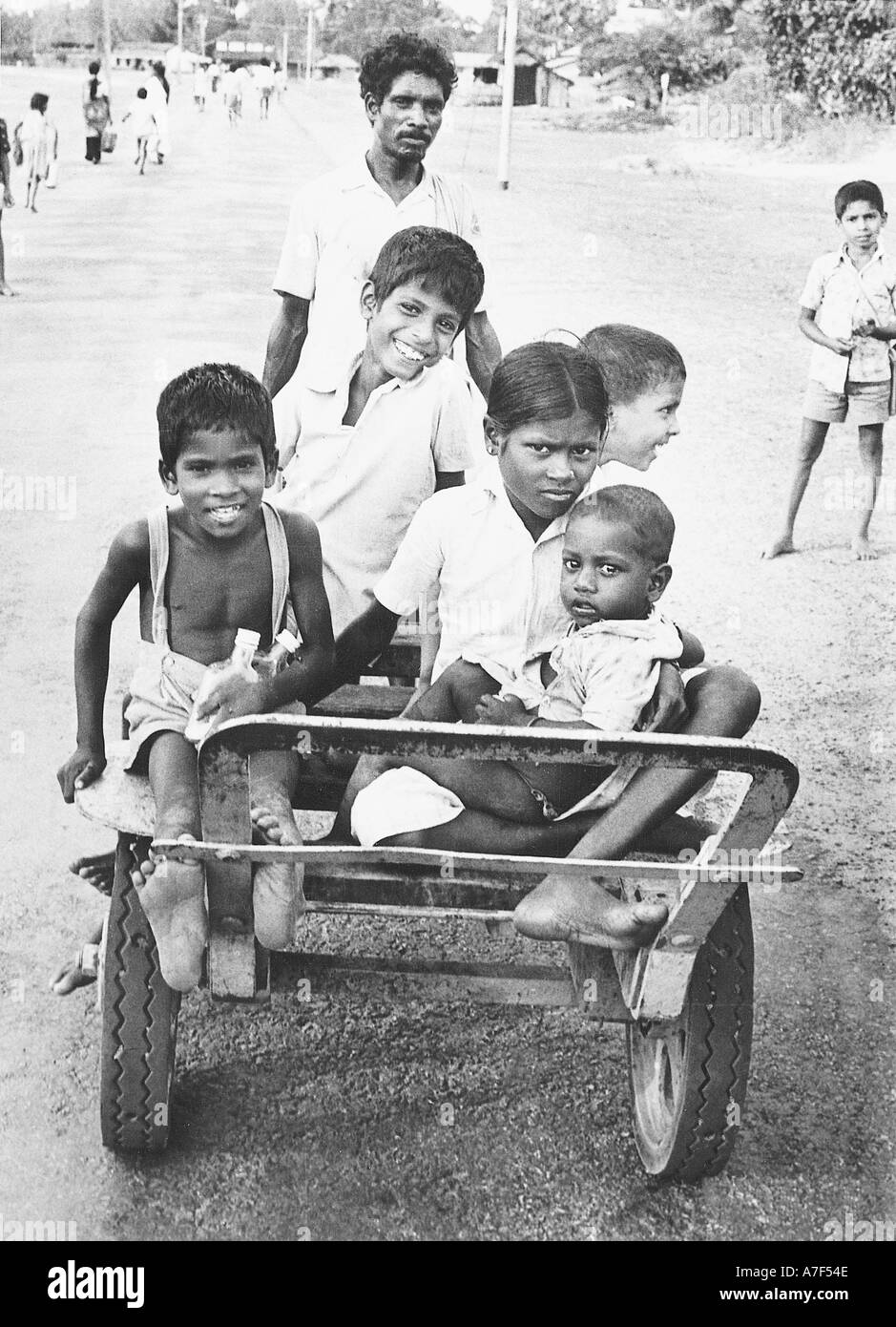 Le immagini in bianco e nero degli anni '1900 della vita indiana in India Foto Stock