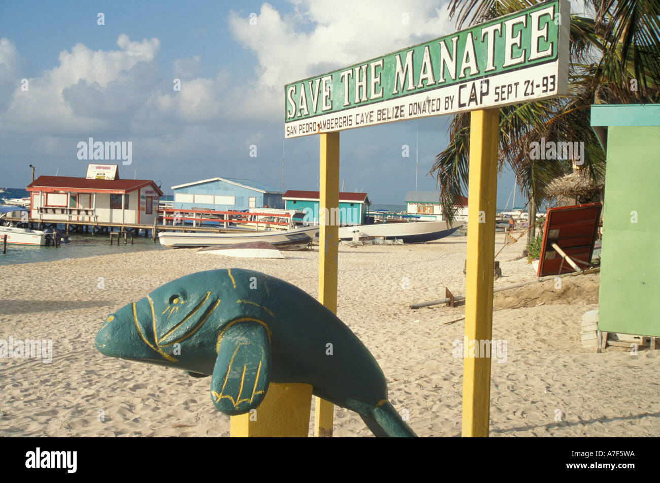 San Pedro in Belize Foto Stock