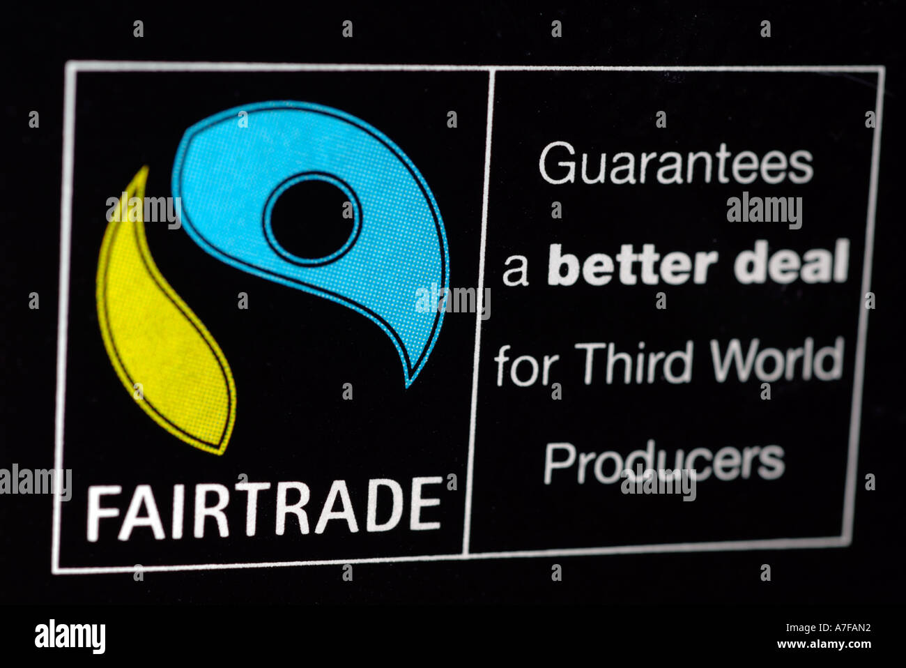 Fairtrade logo etichetta Foto Stock