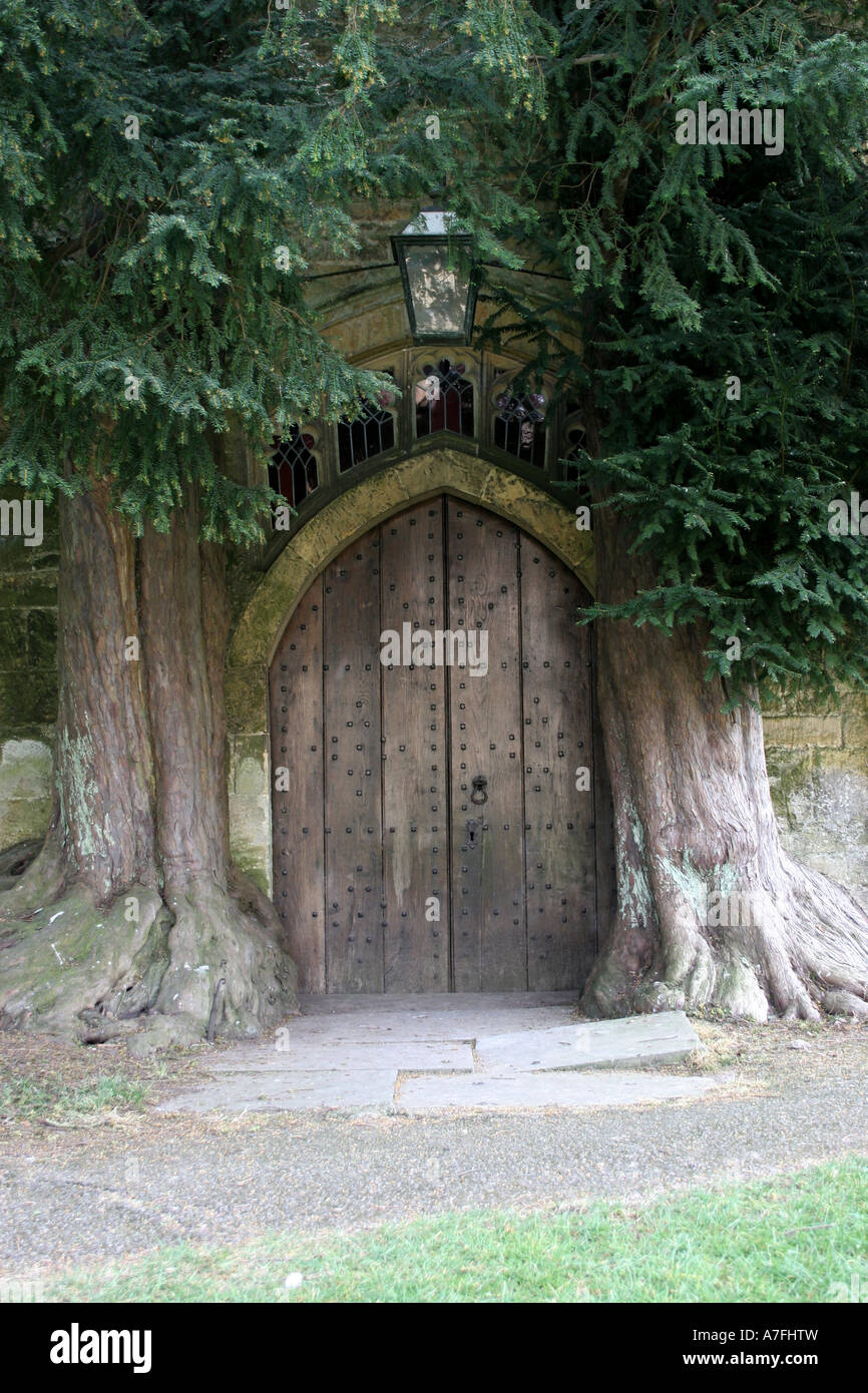 ST Edwards Chiesa, Stow on the Wold nel Gloucestershire Cotswolds. Foto Stock