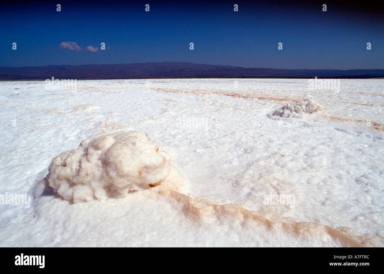 Lac Assal il Lago Assal Gibuti Gibuti. Africa triangolo di Afar Foto Stock