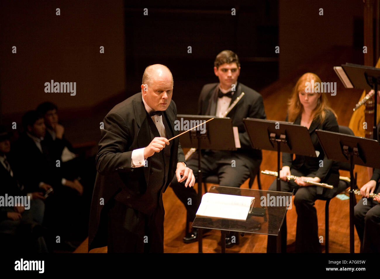 California State University Fullerton symphonic band come essi svolgono in CSUF Foto Stock