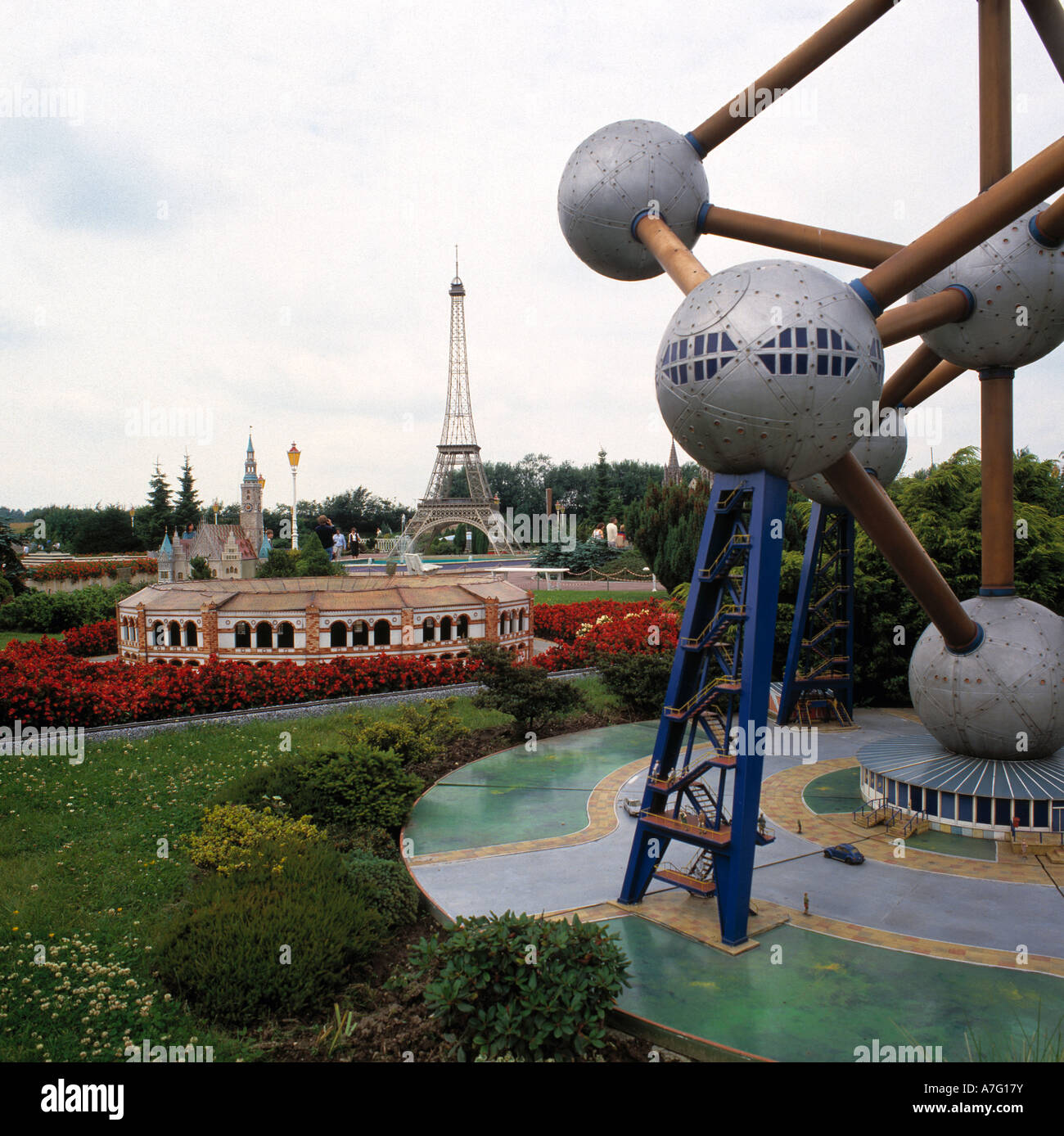 Miniatur und Modellstadt 'minidomm' in Ratingen-Breitscheid bei Duesseldorf, Renania settentrionale-Vestfalia Foto Stock