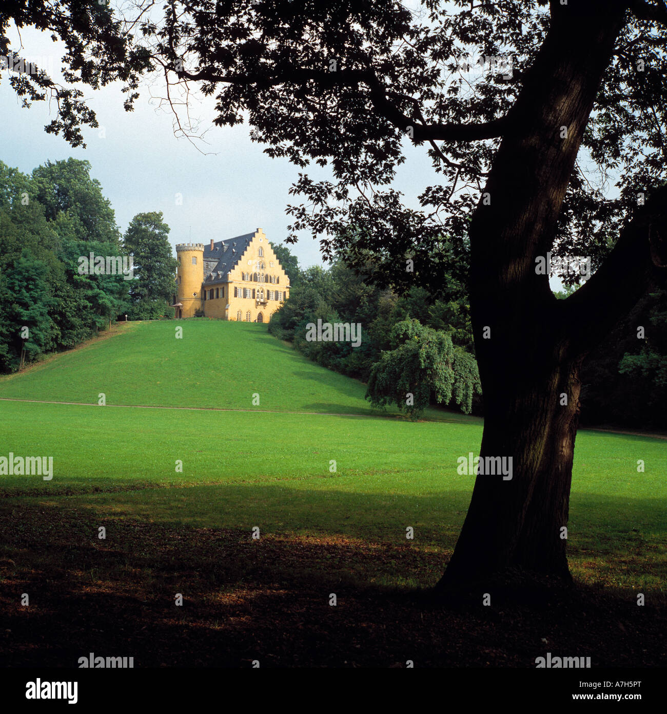 Schloss und Schlosspark Rosenau in Roedental-Oeslau, Oberfranken, Bayern Foto Stock