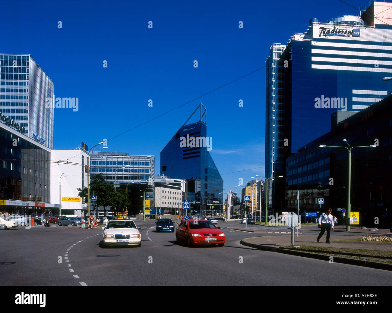 Tallinn, Tartu Maantee Street, New Town Foto Stock