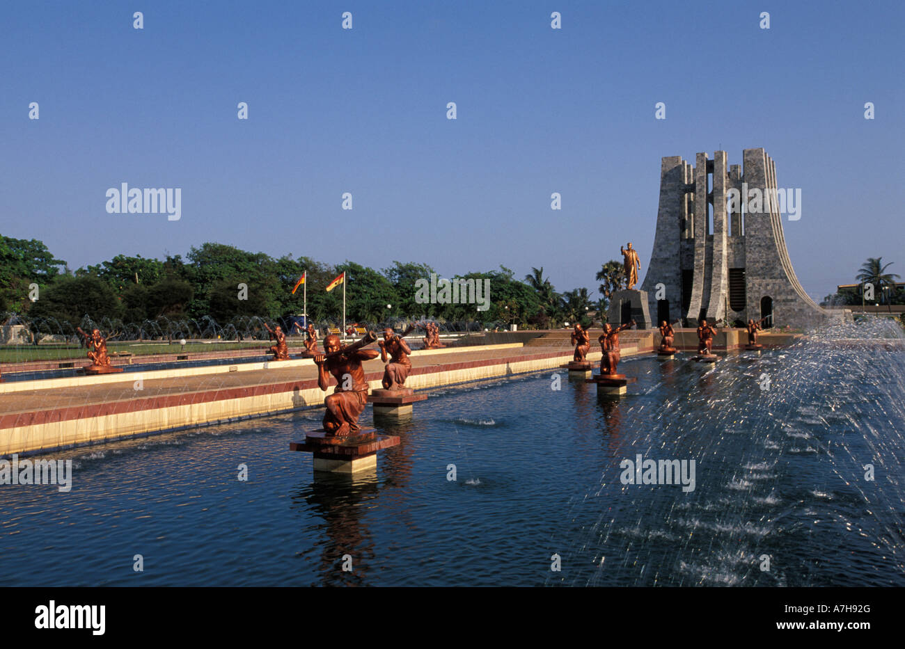 Nkrumah Mausoleo, statua di Kwame Nkrumah, Accra, Ghana Foto Stock