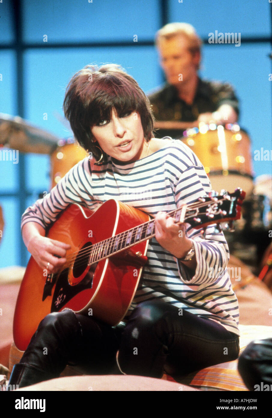 Pretendenti gruppo statunitense con Chrissie Hynde Foto Stock