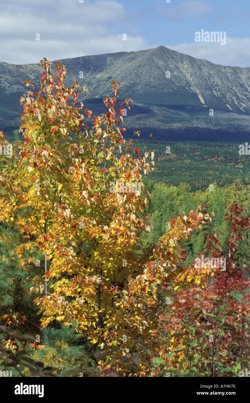 America del Nord, noi, ME, Mt. Katahdin dall'ingresso sud. Appalachian Trail. Foto Stock