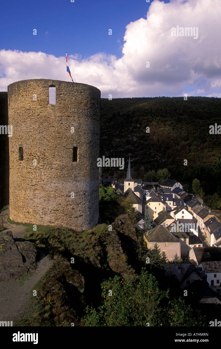 Castello Esch sur Sure Diekirch Luxembourg Europe Foto Stock