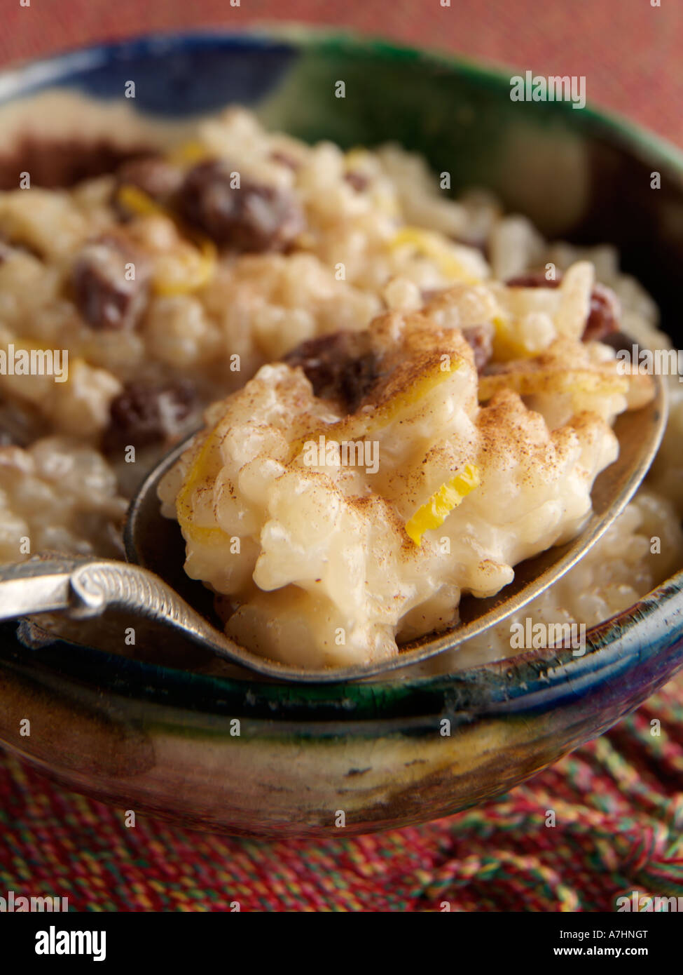 Una ciotola di messicani Arroz con leche cibo editoriale Foto Stock