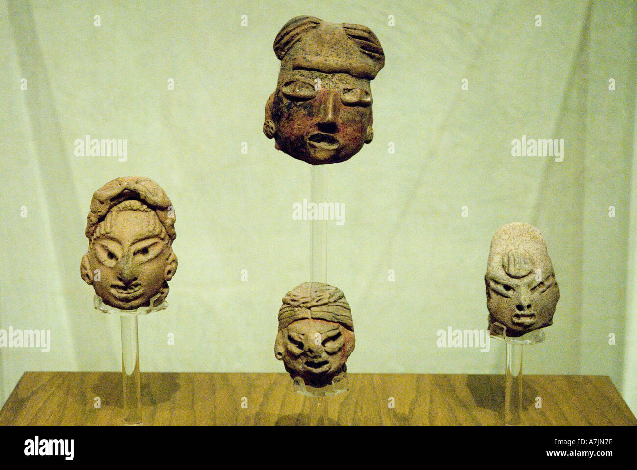 Museo della cultura statua di testa Oaxaca Messico Foto Stock