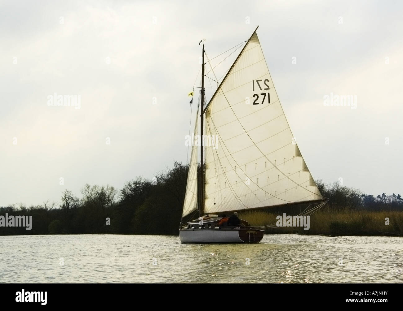 Wherry sul broads Foto Stock