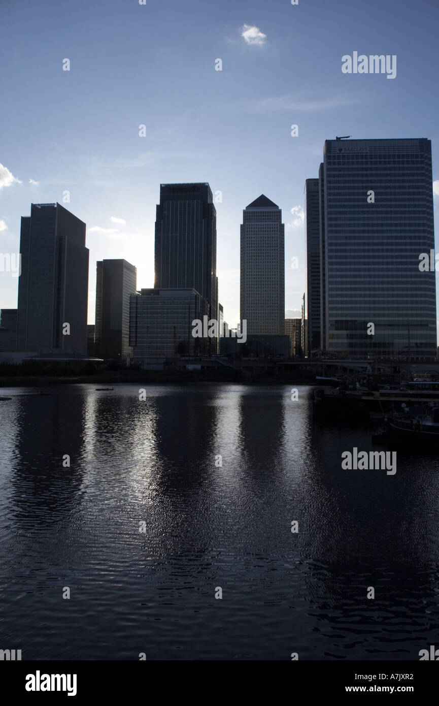 Canary Wharf edifici per uffici nei Docklands di Londra REGNO UNITO Foto Stock