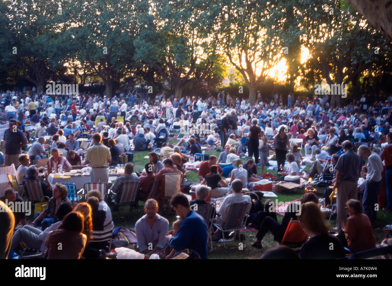 Melbourne Park Concerto Foto Stock