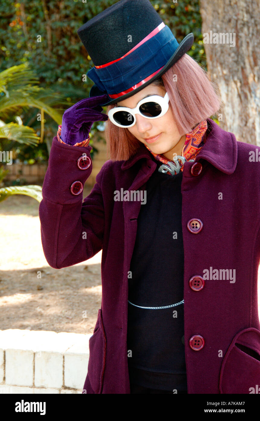 Cheli come Johnny Depp come Willy Wonka in Charlie e la Fabbrica di Cioccolato Foto Stock