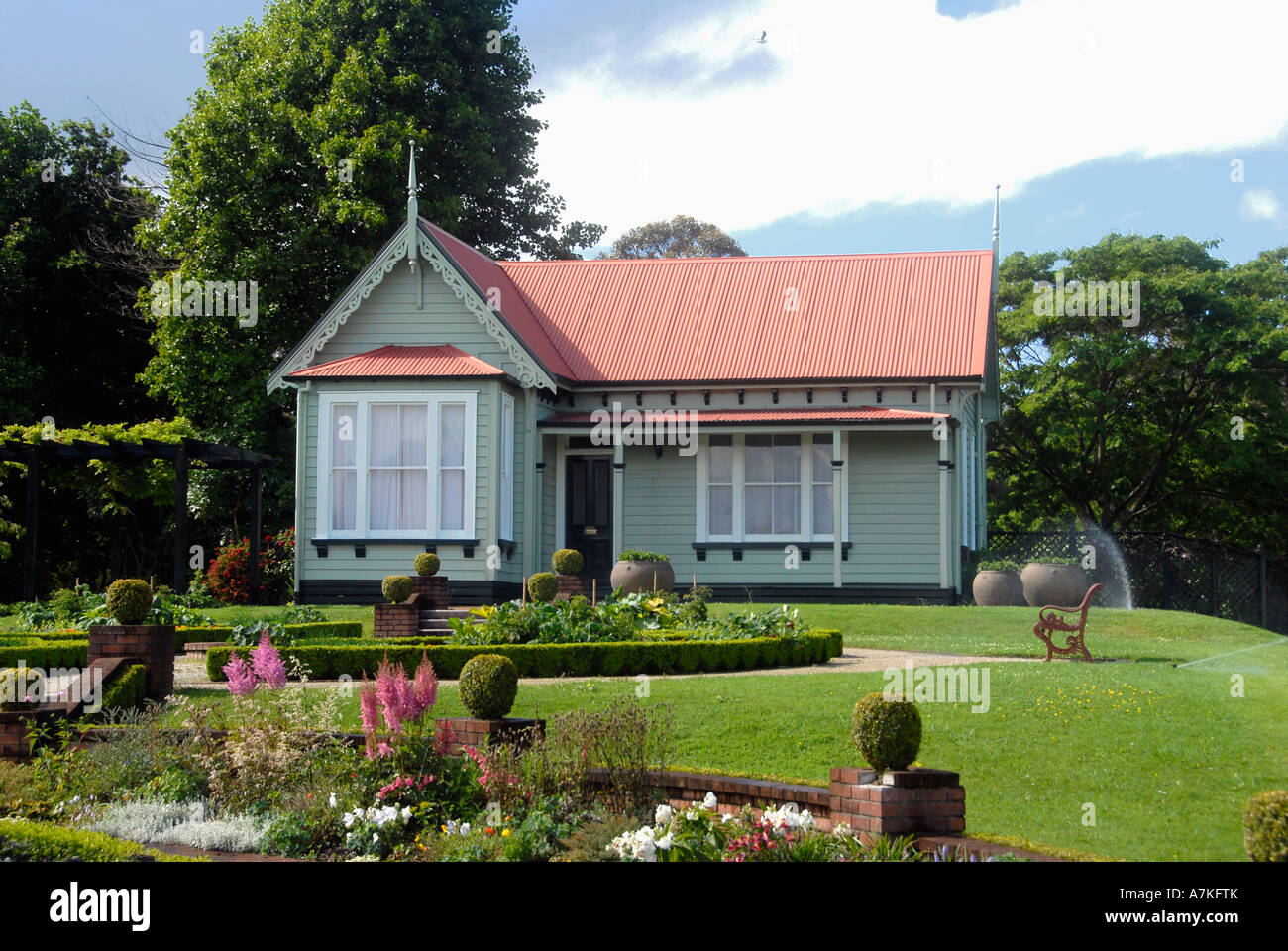 Weatherboard House Government Gardens Rotorua Isola del nord della Nuova Zelanda Foto Stock