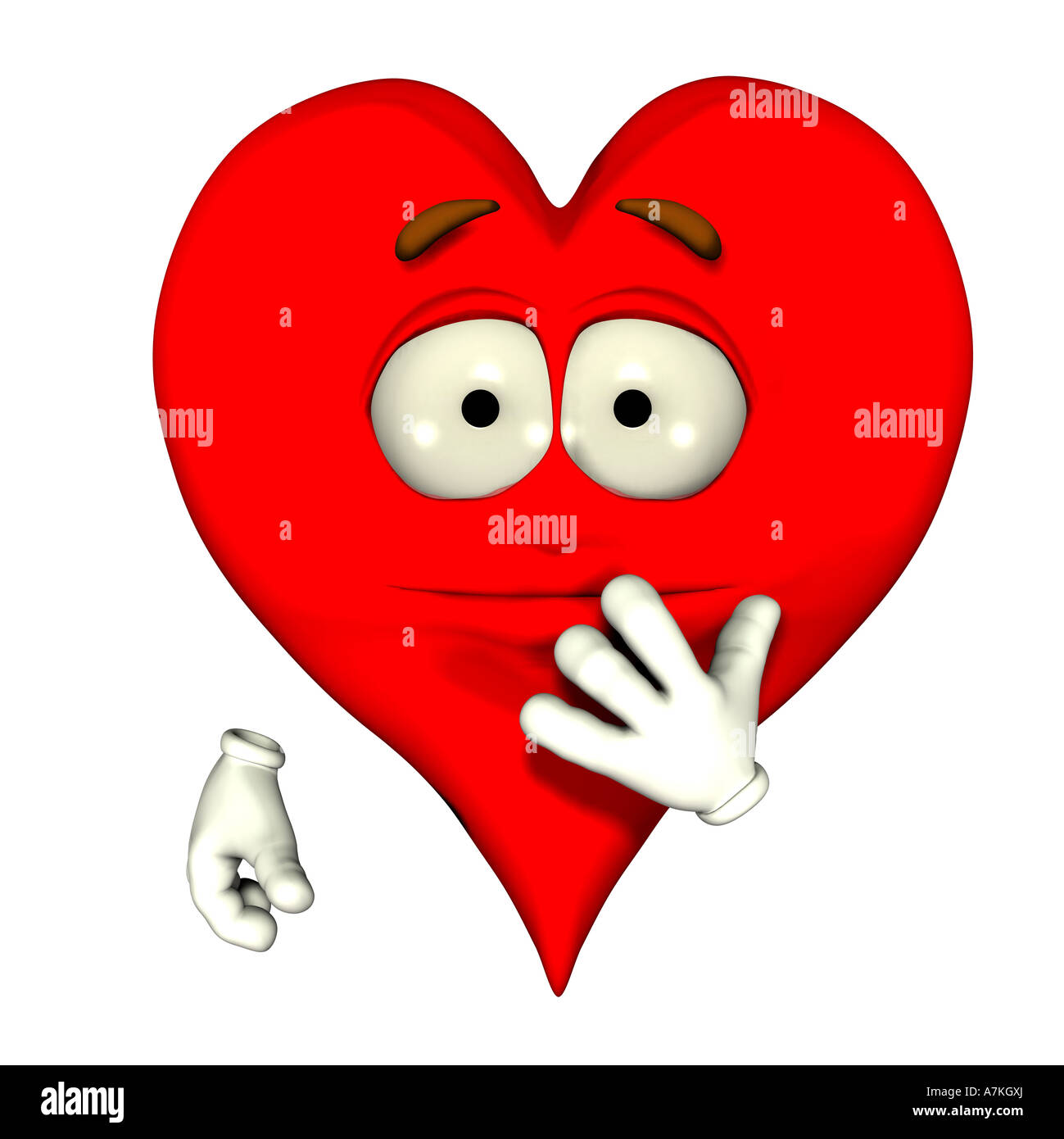 smiley di cuore Foto Stock