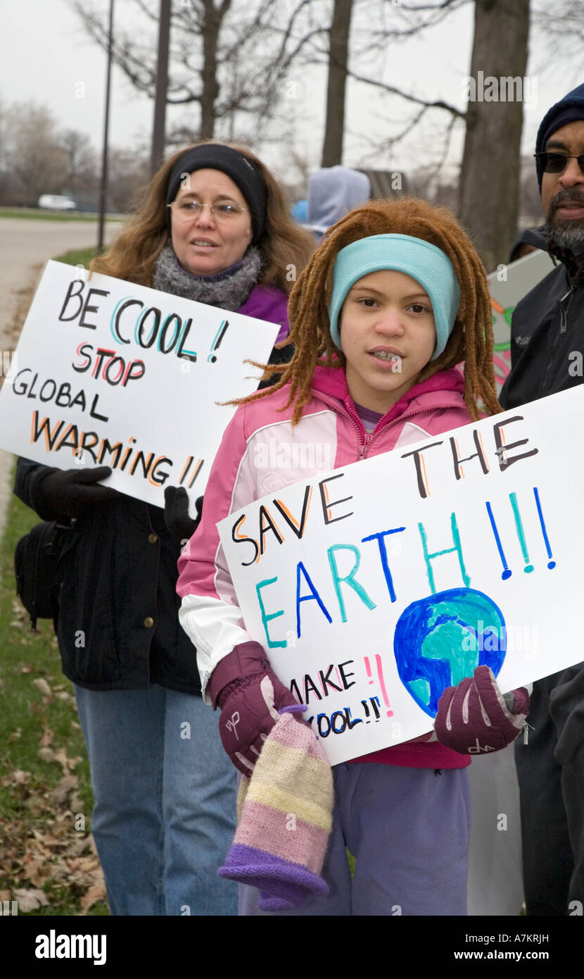 Il riscaldamento globale protesta Foto Stock