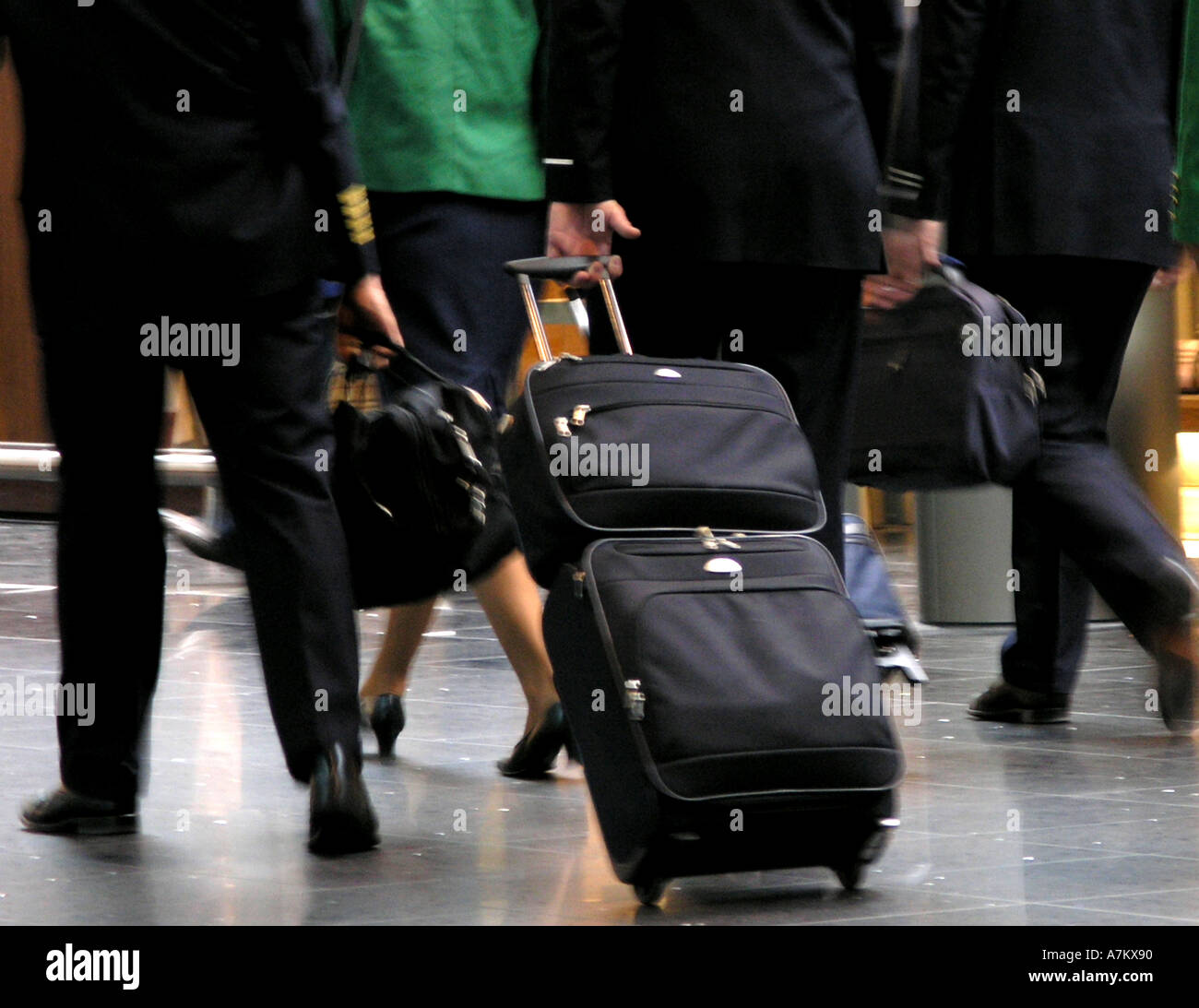 Aereo Aeroporto di equipaggio Foto Stock