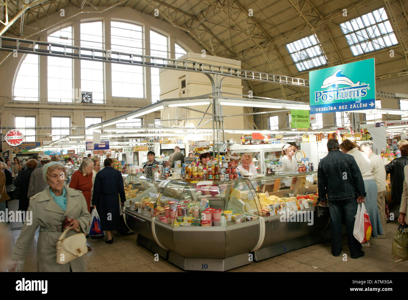Mercato Centrale di Riga, Lettonia Foto Stock