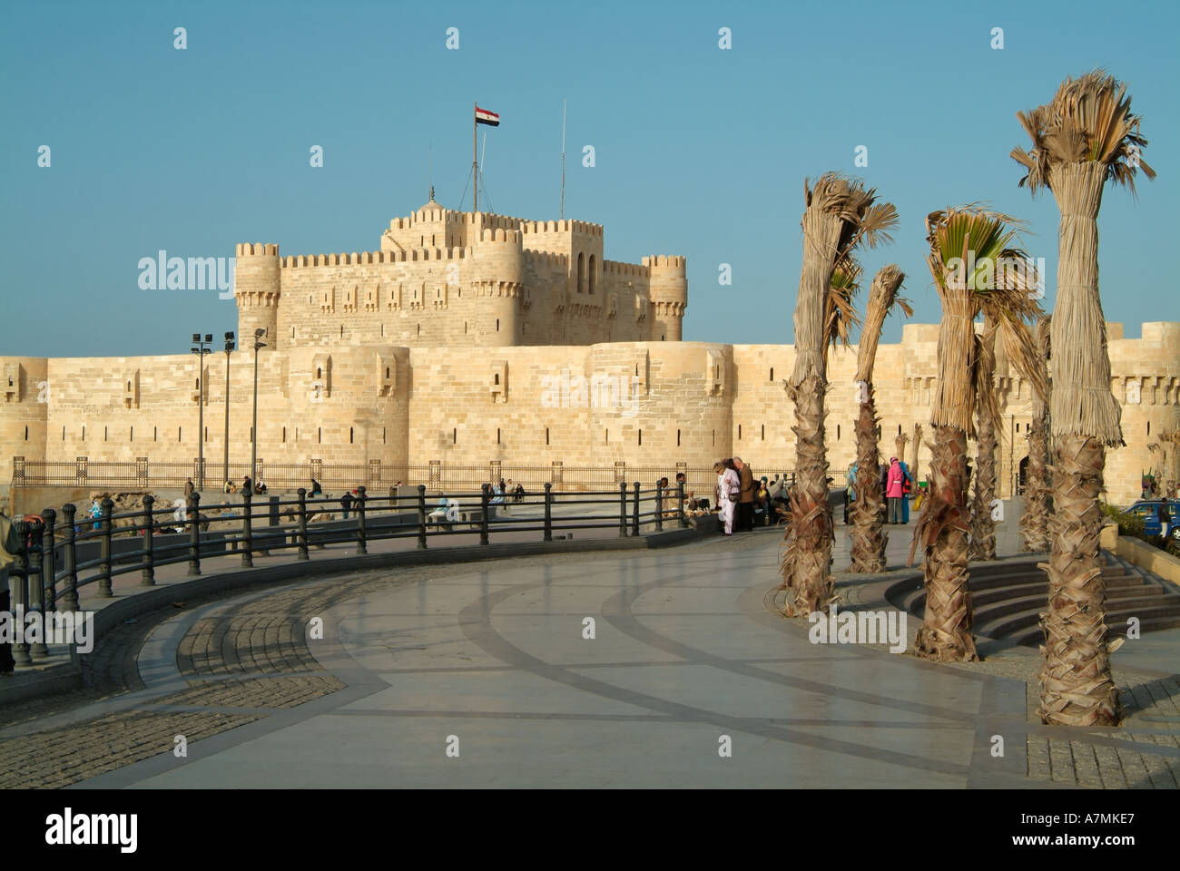 Fortezza di Qaitbey ad Alessandria, Egitto Foto Stock