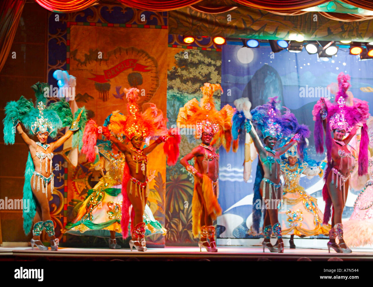 Rio de Janeiro Samba show di Leblon folklore e tradizioni colorati Foto Stock