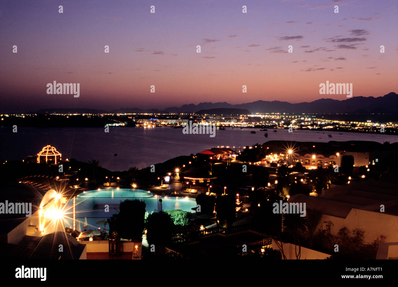 L'Egitto, il Sinai péninsula, Sharm el Sheikh città sulla riva del mare rosso Foto Stock