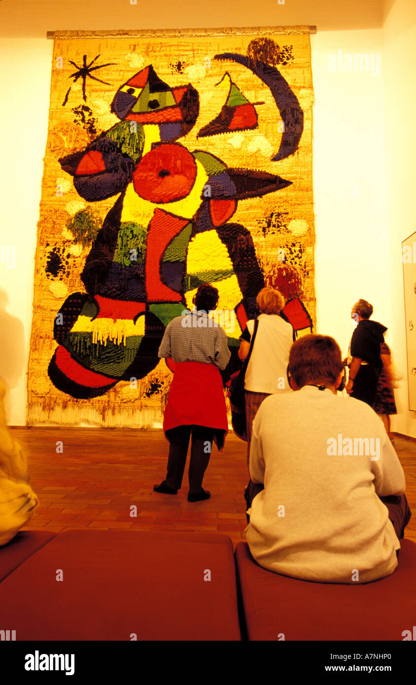 In Spagna, in Catalogna, Barcellona, Montjuic, Joan Miro foundation, arazzi Foto Stock
