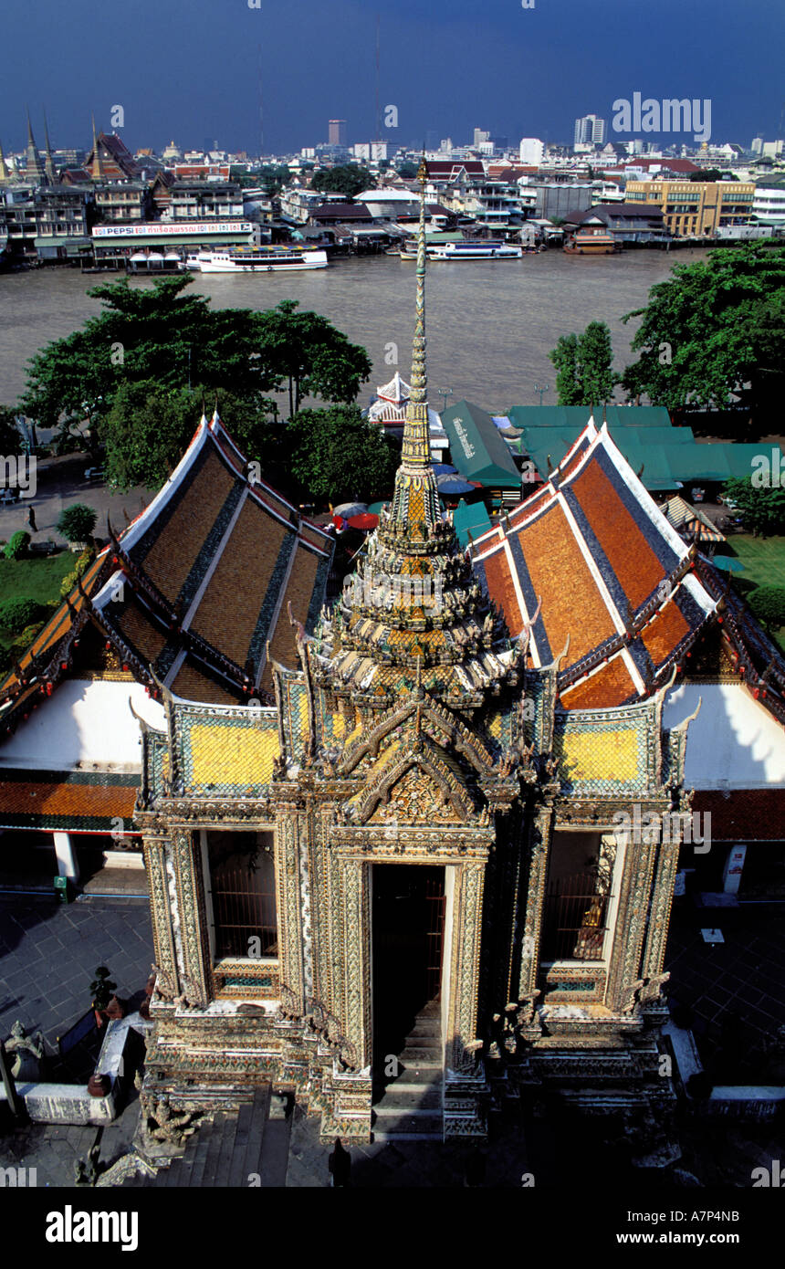 Thailandia, Bangkok, Wat Arun tempio meglio noto come il tempio dell'alba, Foto Stock