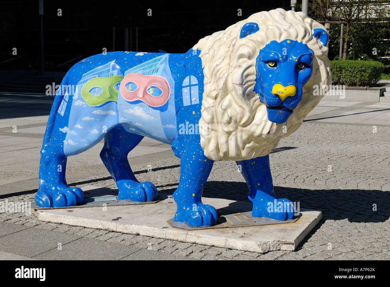 Kunstevent Münchner Löwenparade München Bayern Deutschland artevent Monaco di Baviera Lion parade Monaco di Baviera Baviera Germania Foto Stock