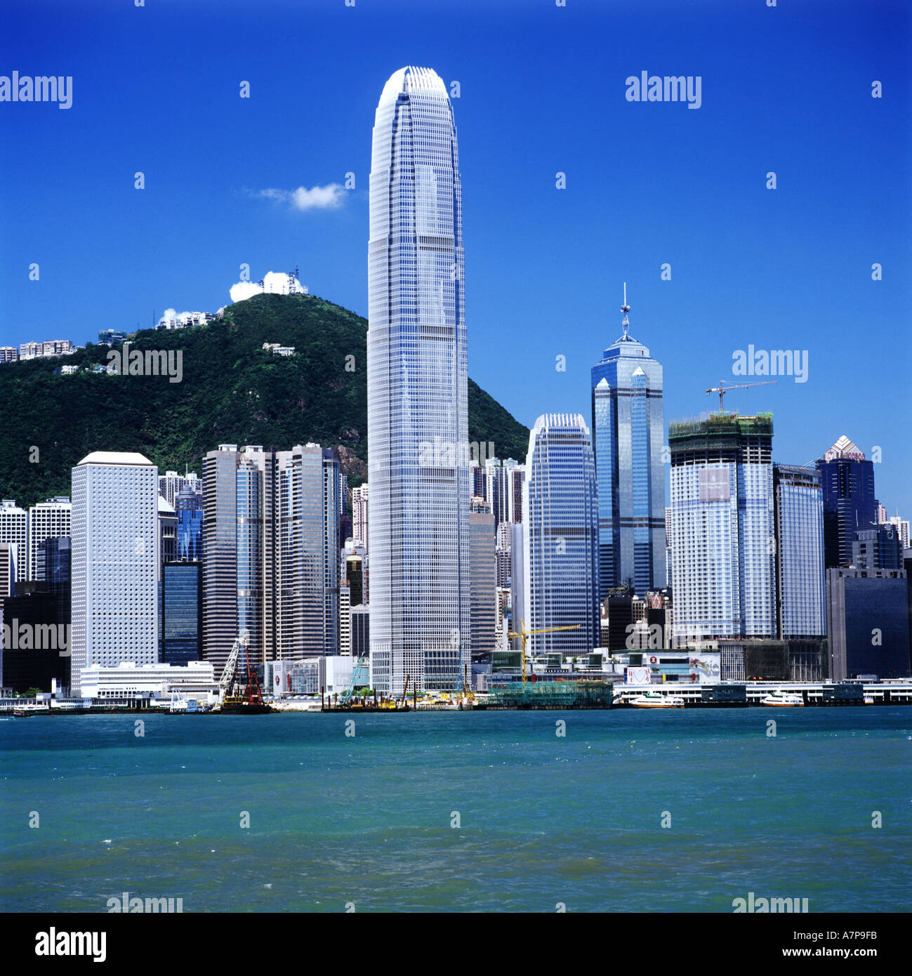 Grattacieli, Isola di Hong Kong, Hong Kong Foto Stock