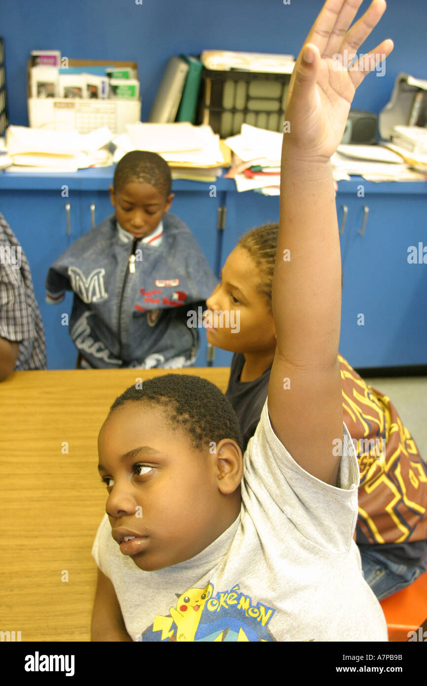 Miami Florida,Little Haiti,Edison Park Elementary School,campus,primaria,istruzione,campus,studenti istruzione alunni alunni,scuola estiva,campus, Foto Stock