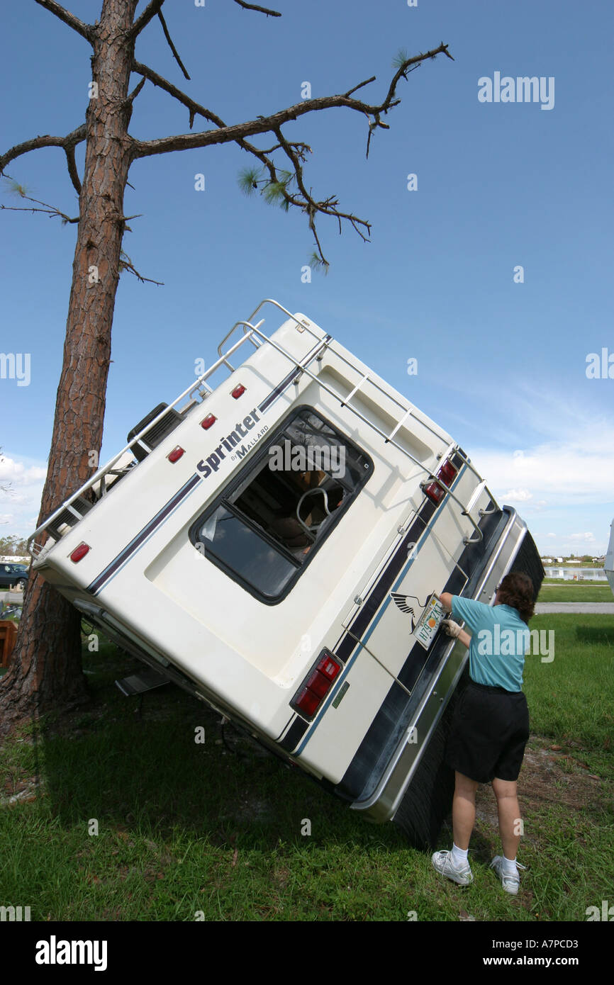 Florida Charlotte County,Punta Gorda,casa mobile,casa a motore,rimorchio,camper,veicolo ricreativo,casa case case casa case residenza,alloggio,case,re Foto Stock