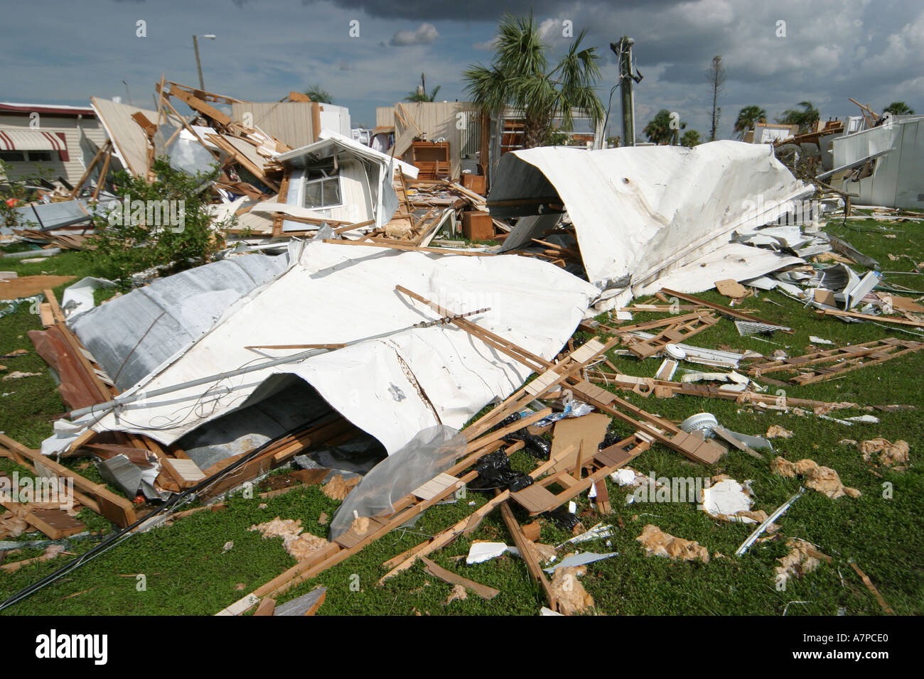 Florida,Contea di Charlotte,Punta Gorda,camper mobile rimorchio a motore,camper,veicolo ricreativo,casa casa case residence proprietà,quartiere,residence Foto Stock