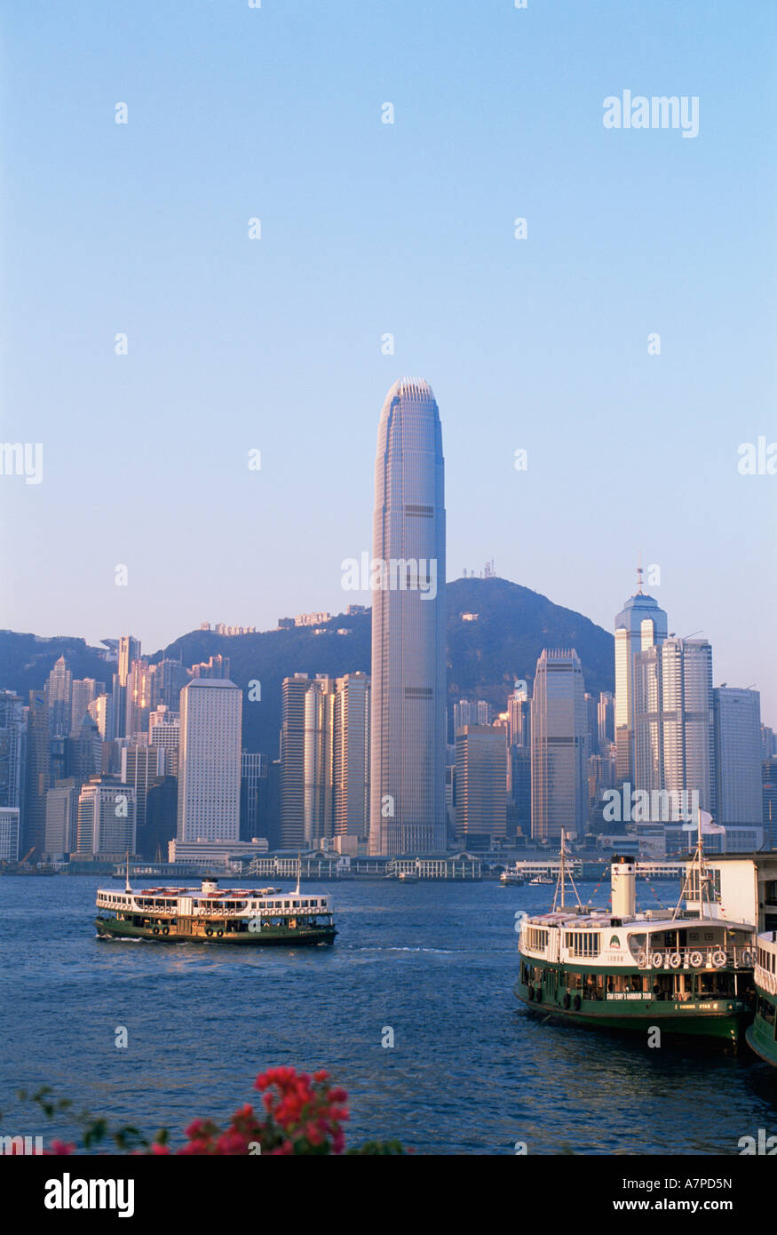 Cina, Hong Kong, skyline della città Foto Stock