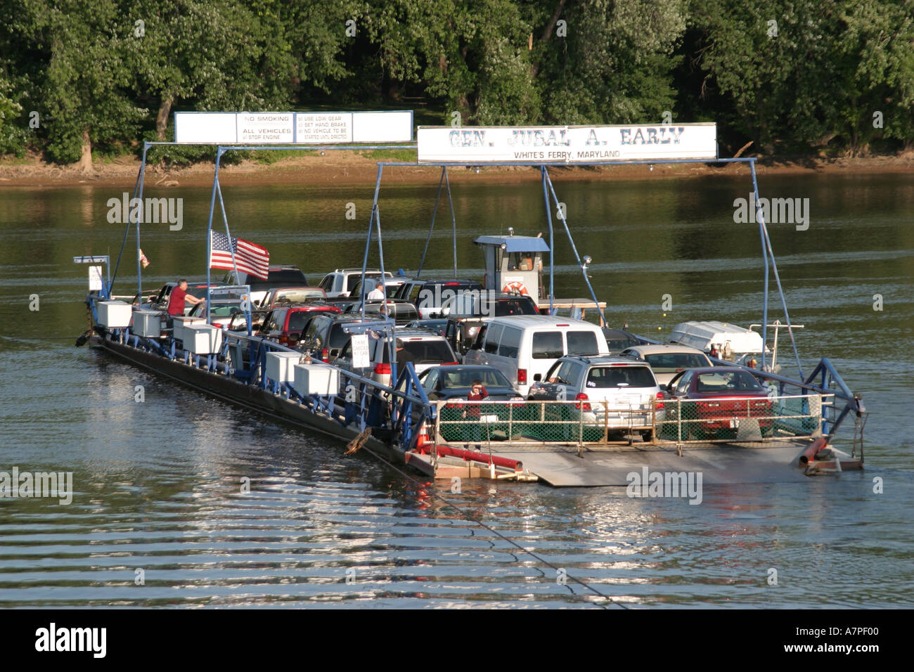 Leesburg Virginia, Loudoun County, Potomac River, acqua, affluente, White's Ferry, General Jubal Early, VA0807040102 Foto Stock