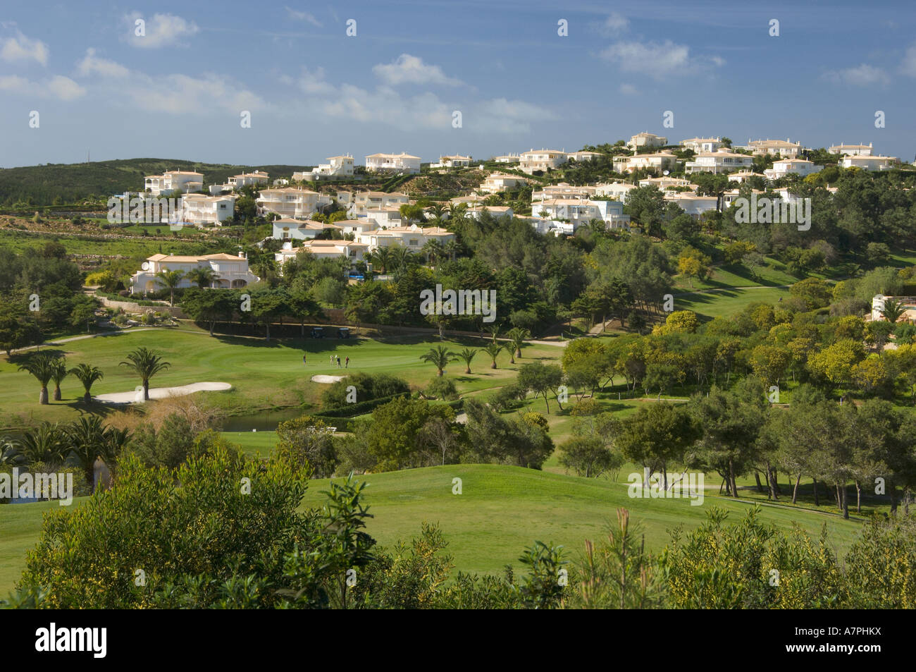 Il Portogallo, Algarve occidentale, Santo Antonio, golf (Parque da Floresta), golf e ville Foto Stock