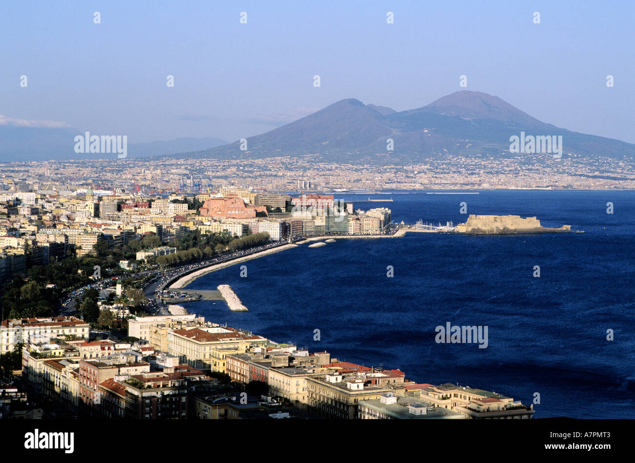 L'Italia, Campania, Golfo di Napoli e del Vesuvio Foto Stock