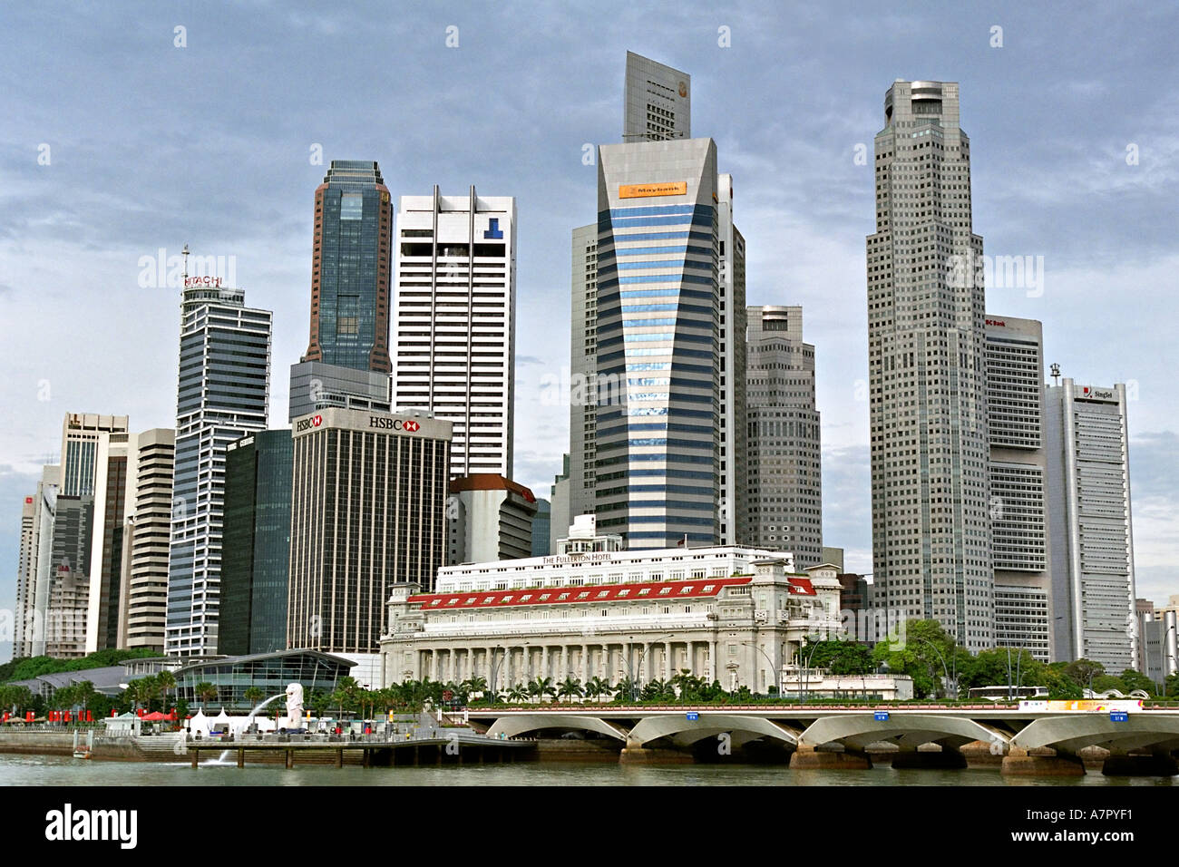 Edifici ad alta nel Distretto Centrale degli Affari (CBD) di Singapore. Foto Stock