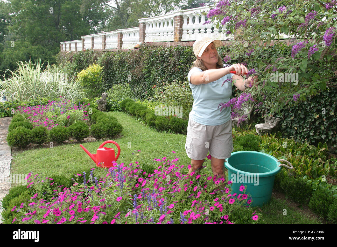 Leesburg Virginia, Loudoun County, Oatlands, piantagione di lavoro del 19 ° secolo, casa di campagna in stile inglese, case, giardino, VA0811040019 Foto Stock