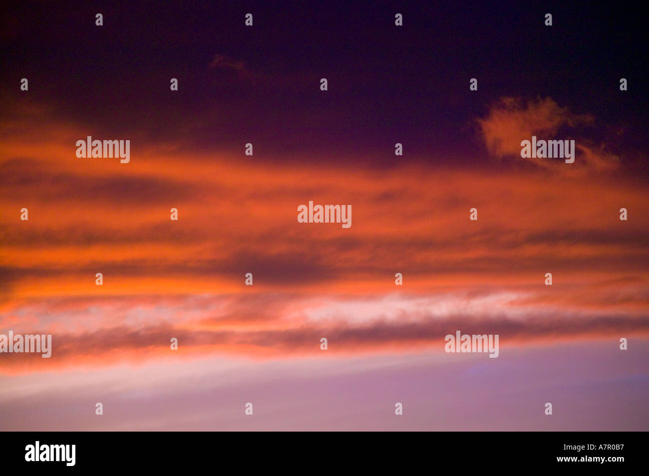 Tramonto e nuvole di New York Foto Stock